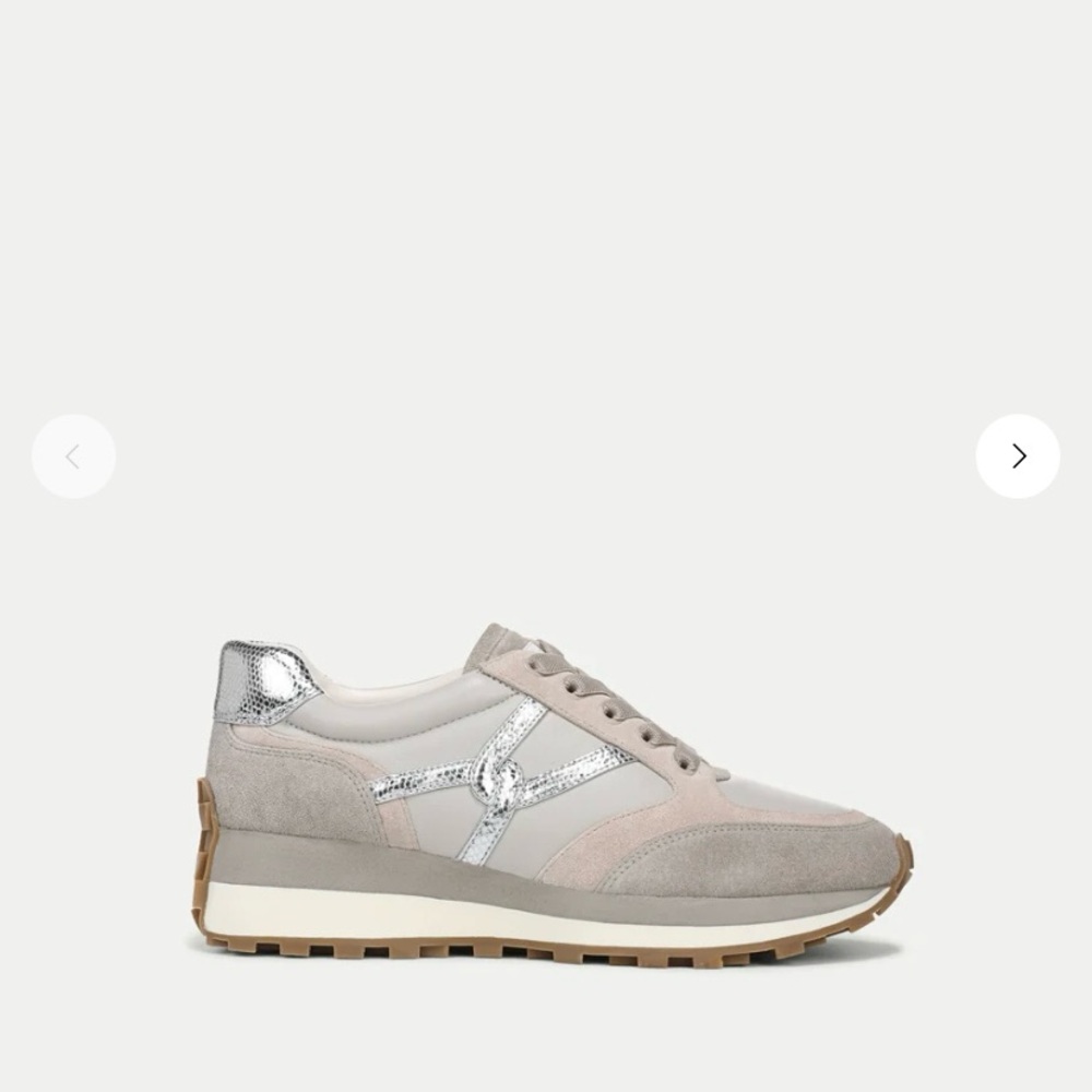 Veronica Beard Silver and Gray Women's Sneakers